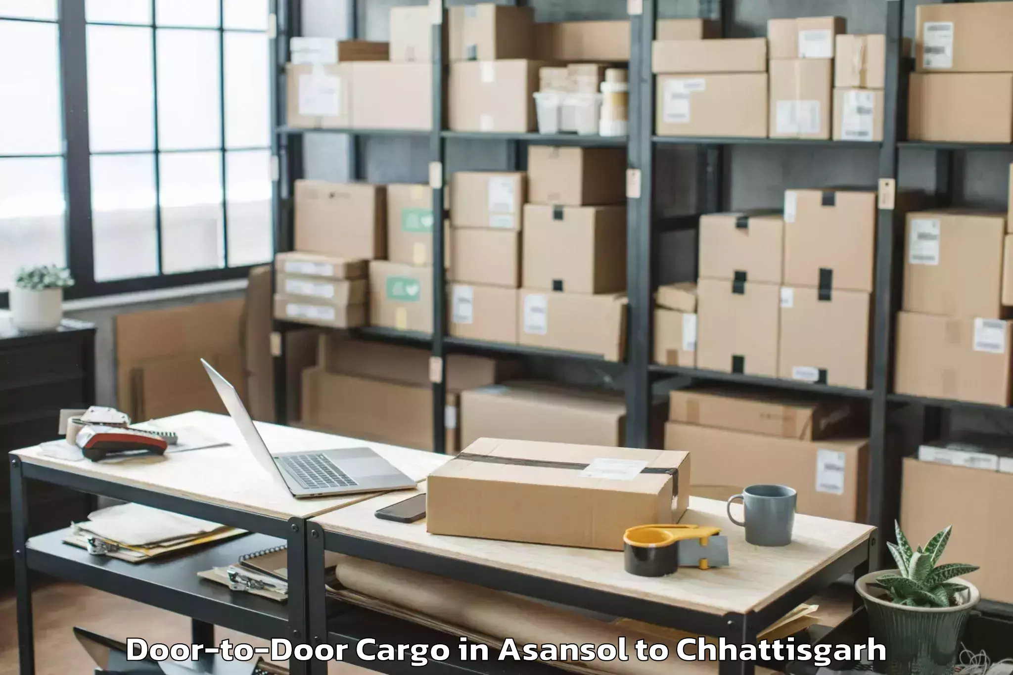 Professional Asansol to Sarangarh Door To Door Cargo